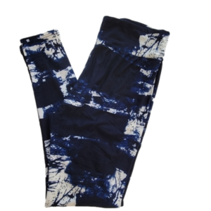 Baomosi Plus Size Navy/White Leggings NWT